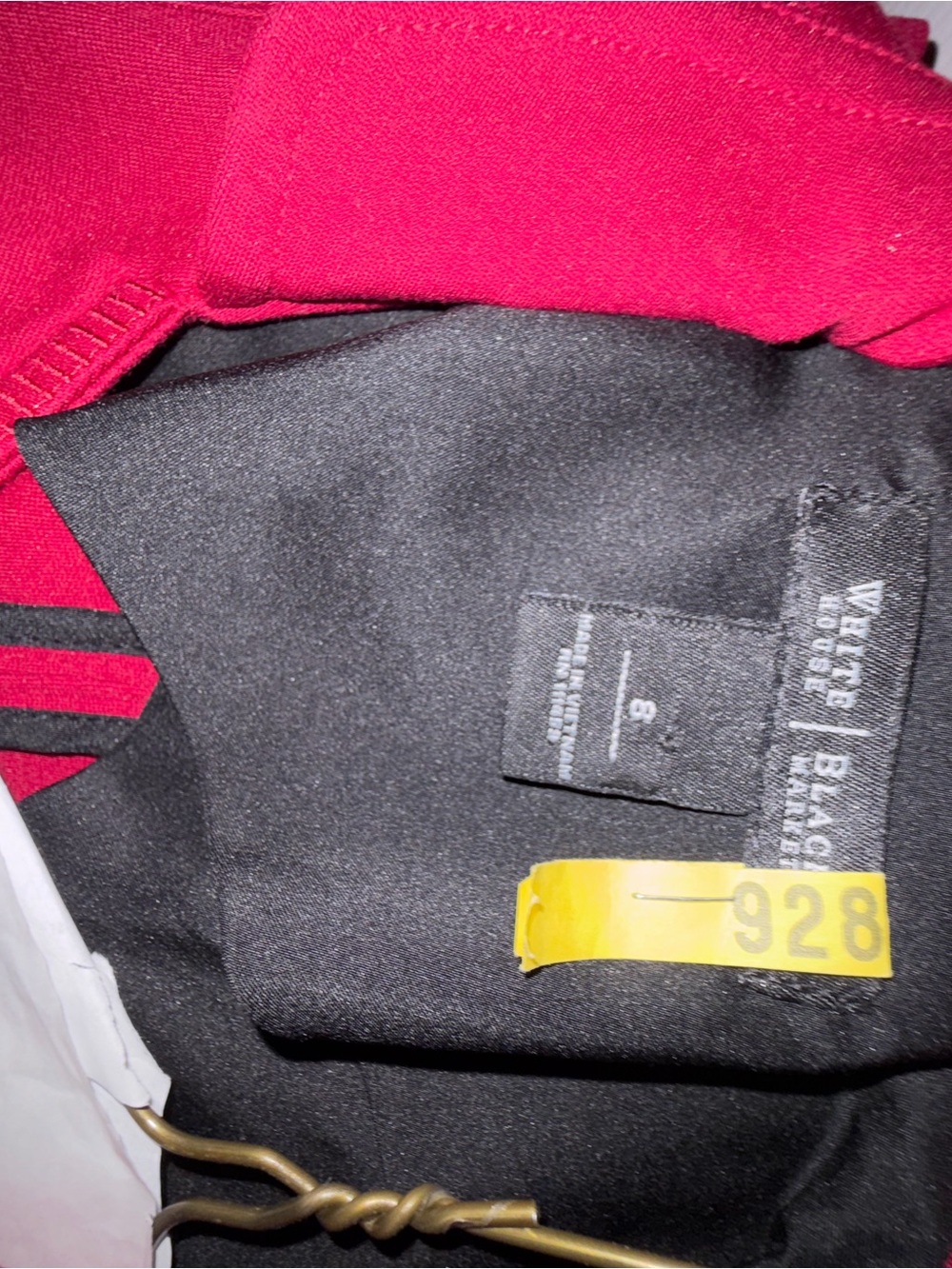 White House Black Market Red Military-Style Blazer with Decorative Buttons - Picture 3 of 4